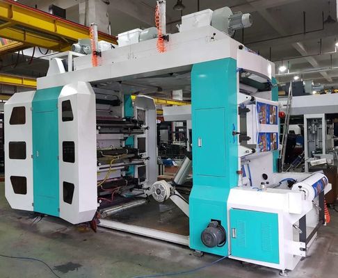 China Rohr-Plastikfilm-wickeln sich flexographische Druck-Maschine mit Doppeltem und doppeltes Rückspulen ab fournisseur