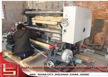 Vertikale Klebstreifenhochgeschwindigkeitstrennsäge, Papierrollenslitter rewinder Maschine fournisseur